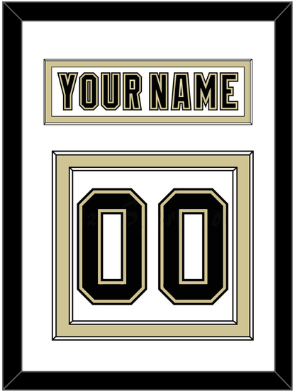 Pittsburgh Nameplate & Number (Back) - Road White (2007-2016) - Signature Tier 1