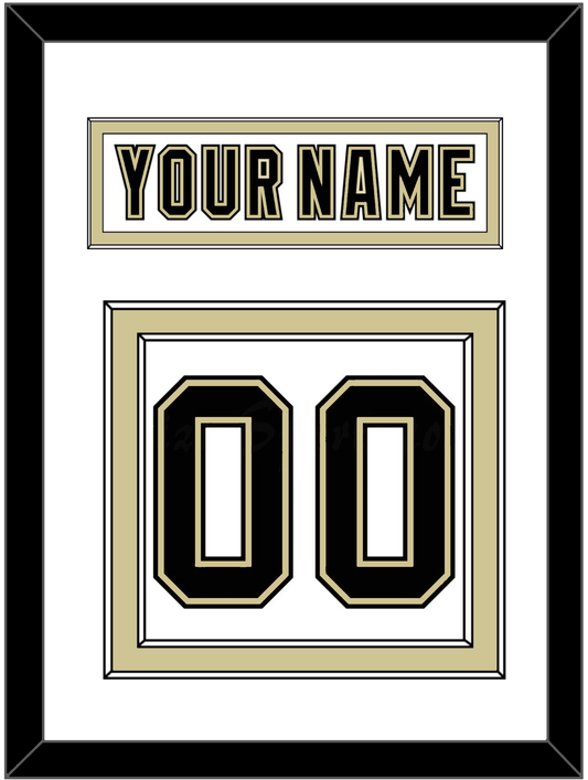 Pittsburgh Nameplate & Number (Back) - Road White (2007-2016) - Signature Tier 1