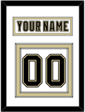 Pittsburgh Nameplate & Number (Back) - Road White (2007-2016) - Double Mat 1