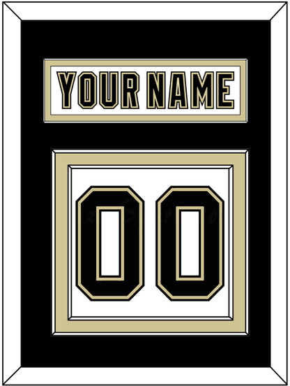 Pittsburgh Nameplate & Number (Back) - White Jersey (2002-2007) - Signature Tier 2