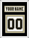 Pittsburgh Nameplate & Number (Back) - Road White (2007-2016) - Double Mat 2