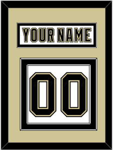 Pittsburgh Nameplate & Number (Back) - White Jersey (2002-2007) - Double Mat 3