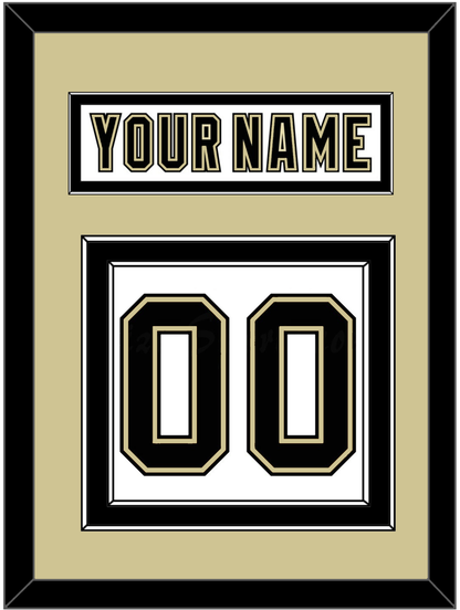 Pittsburgh Nameplate & Number (Back) - Road White (2007-2016) - Signature Tier 3