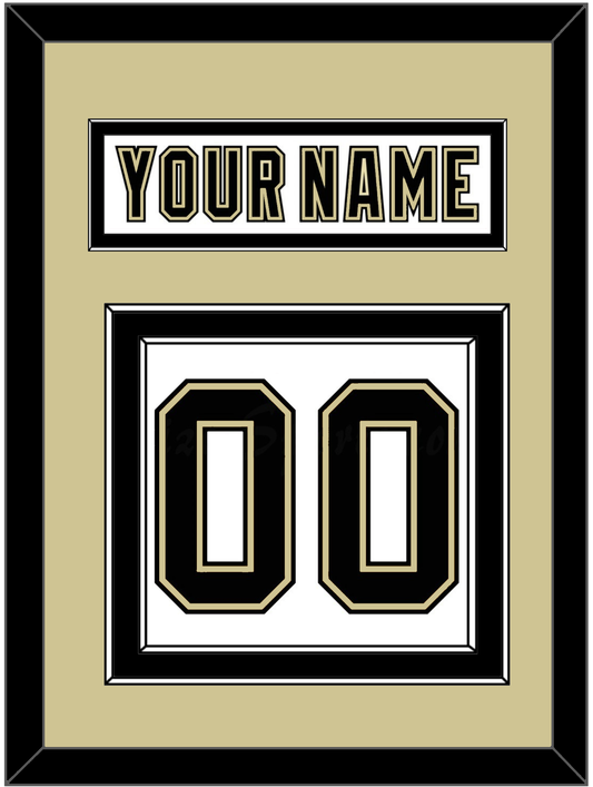 Pittsburgh Nameplate & Number (Back) - Road White (2007-2016) - Signature Tier 3