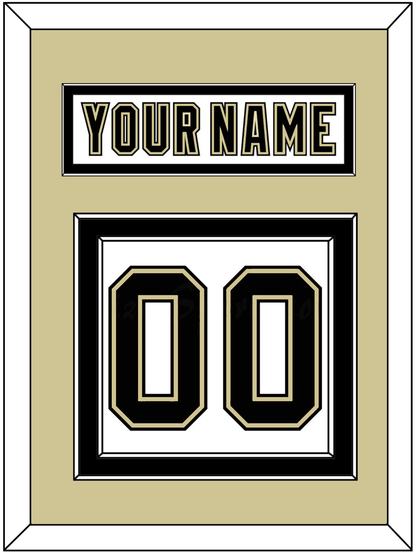Pittsburgh Nameplate & Number (Back) - White Jersey (2002-2007) - Signature Tier 3