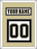 Pittsburgh Nameplate & Number (Back) - Road White (2007-2016) - Double Mat 3