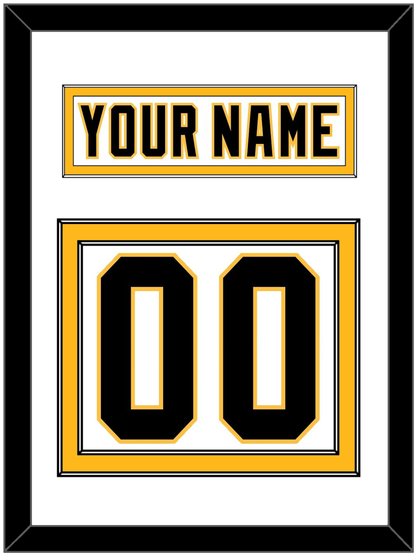 Pittsburgh Nameplate & Number (Back) - Home White (1992-2002) - Signature Tier 1