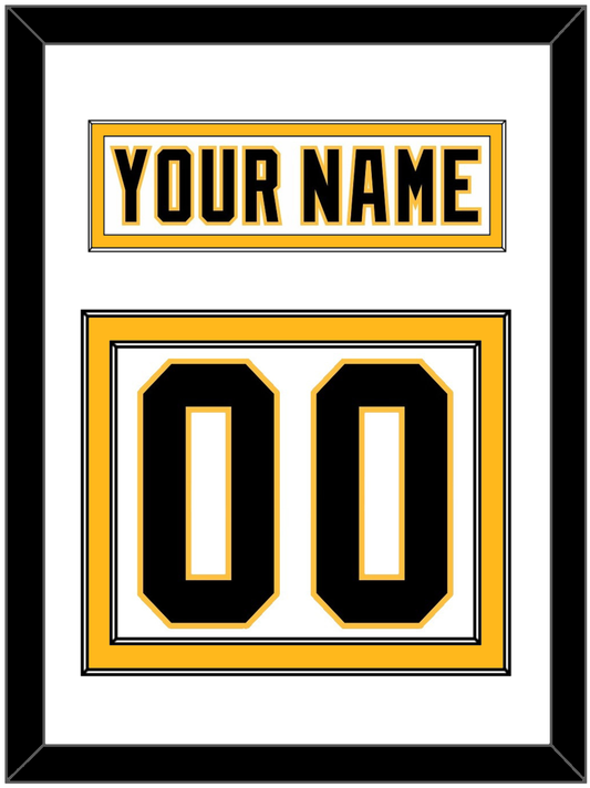 Pittsburgh Nameplate & Number (Back) - Home White (1992-2002) - Signature Tier 1