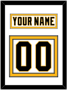 Pittsburgh Nameplate & Number (Back) - Home White (1992-2002) - Double Mat 1