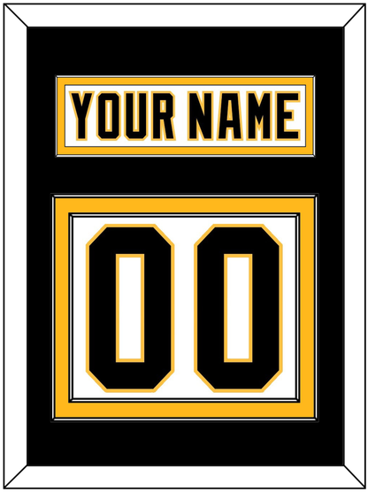 Pittsburgh Nameplate & Number (Back) - Home White (1992-2002) - Signature Tier 2