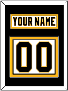 Pittsburgh Nameplate & Number (Back) - Home White (1992-2002) - Double Mat 2