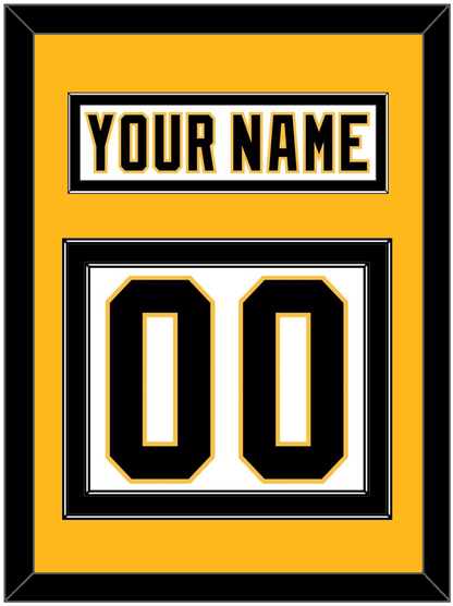 Pittsburgh Nameplate & Number (Back) - Home White (1992-2002) - Signature Tier 3