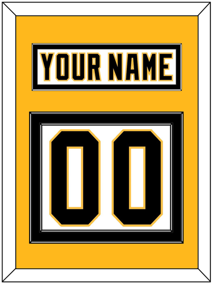 Pittsburgh Nameplate & Number (Back) - Home White (1992-2002) - Signature Tier 3