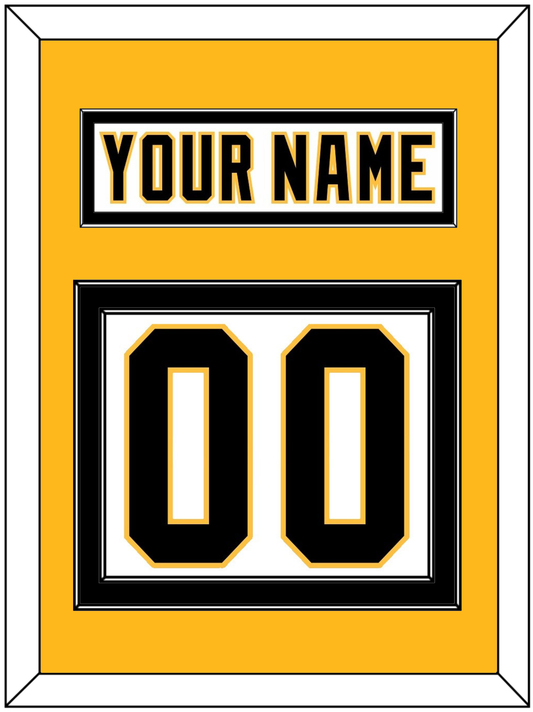 Pittsburgh Nameplate & Number (Back) - Home White (1992-2002) - Signature Tier 3