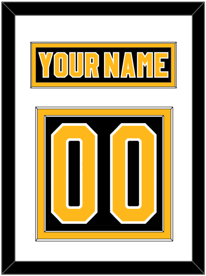 Pittsburgh Nameplate & Number (Back) - Road Black (1992-1997) - Signature Tier 1