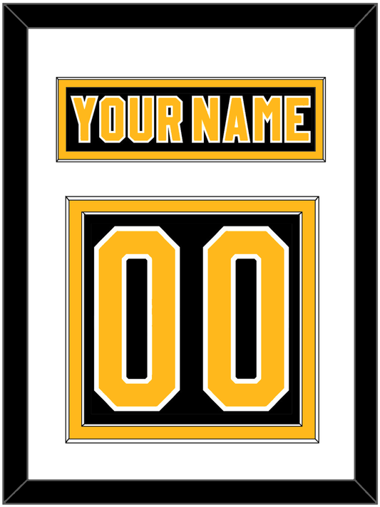 Pittsburgh Nameplate & Number (Back) - Road Black (1992-1997) - Signature Tier 1