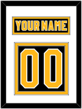 Pittsburgh Nameplate & Number (Back) - Road Black (1992-1997) - Double Mat 1