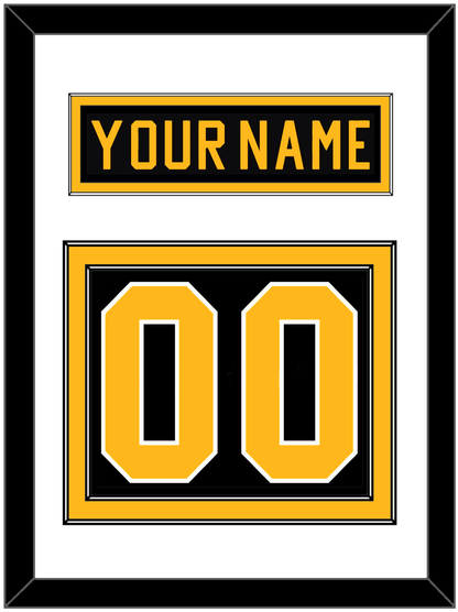 Pittsburgh Nameplate & Number (Back) - Road Black (1981-1984) - Signature Tier 1