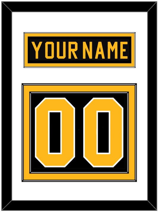 Pittsburgh Nameplate & Number (Back) - Road Black (1981-1984) - Signature Tier 1