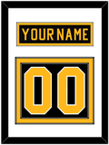 Pittsburgh Nameplate & Number (Back) - Road Black (1981-1984) - Double Mat 1