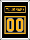 Pittsburgh Nameplate & Number (Back) - Road Black (1981-1984) - Double Mat 2