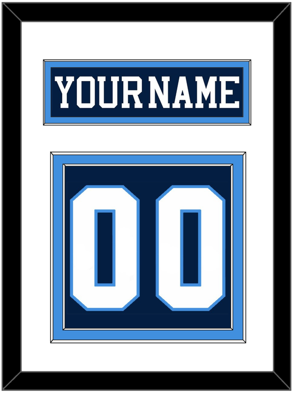 Pittsburgh Nameplate & Number (Back) - Road Blue (1977-1980) - Double Mat 1