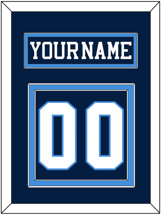 Pittsburgh Nameplate & Number (Back) - Road Blue (1977-1980) - Signature Tier 2