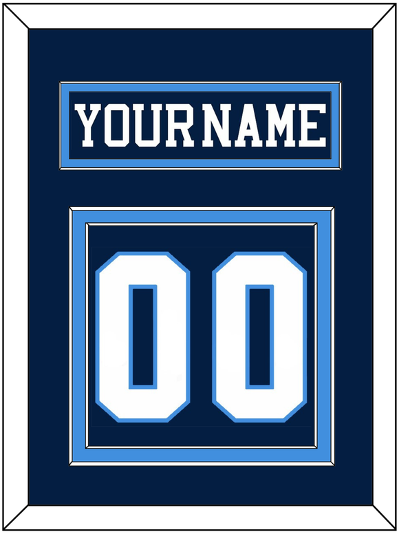 Pittsburgh Nameplate & Number (Back) - Road Blue (1977-1980) - Double Mat 2