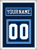 Pittsburgh Nameplate & Number (Back) - Road Blue (1977-1980) - Double Mat 2