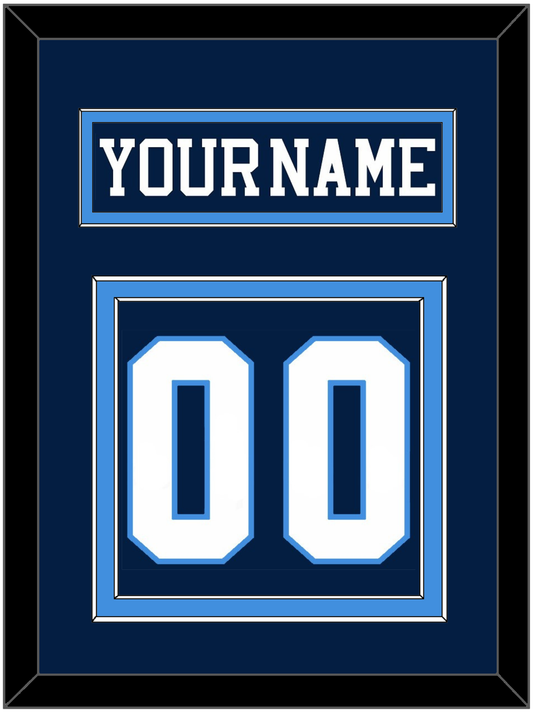 Pittsburgh Nameplate & Number (Back) - Road Blue (1977-1980) - Signature Tier 2