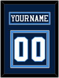 Pittsburgh Nameplate & Number (Back) - Road Blue (1977-1980) - Double Mat 2