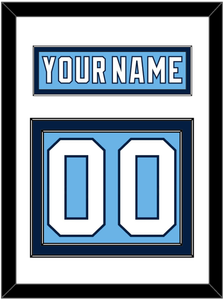 Pittsburgh Nameplate & Number (Back) - 2008 Winter Classic Powder Blue - Double Mat 1