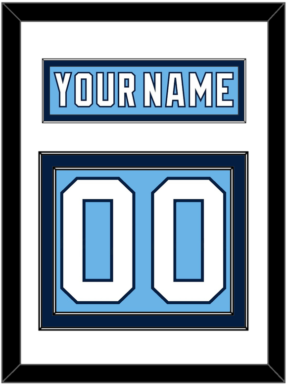 Pittsburgh Nameplate & Number (Back) - 2008 Winter Classic Powder Blue - Double Mat 1