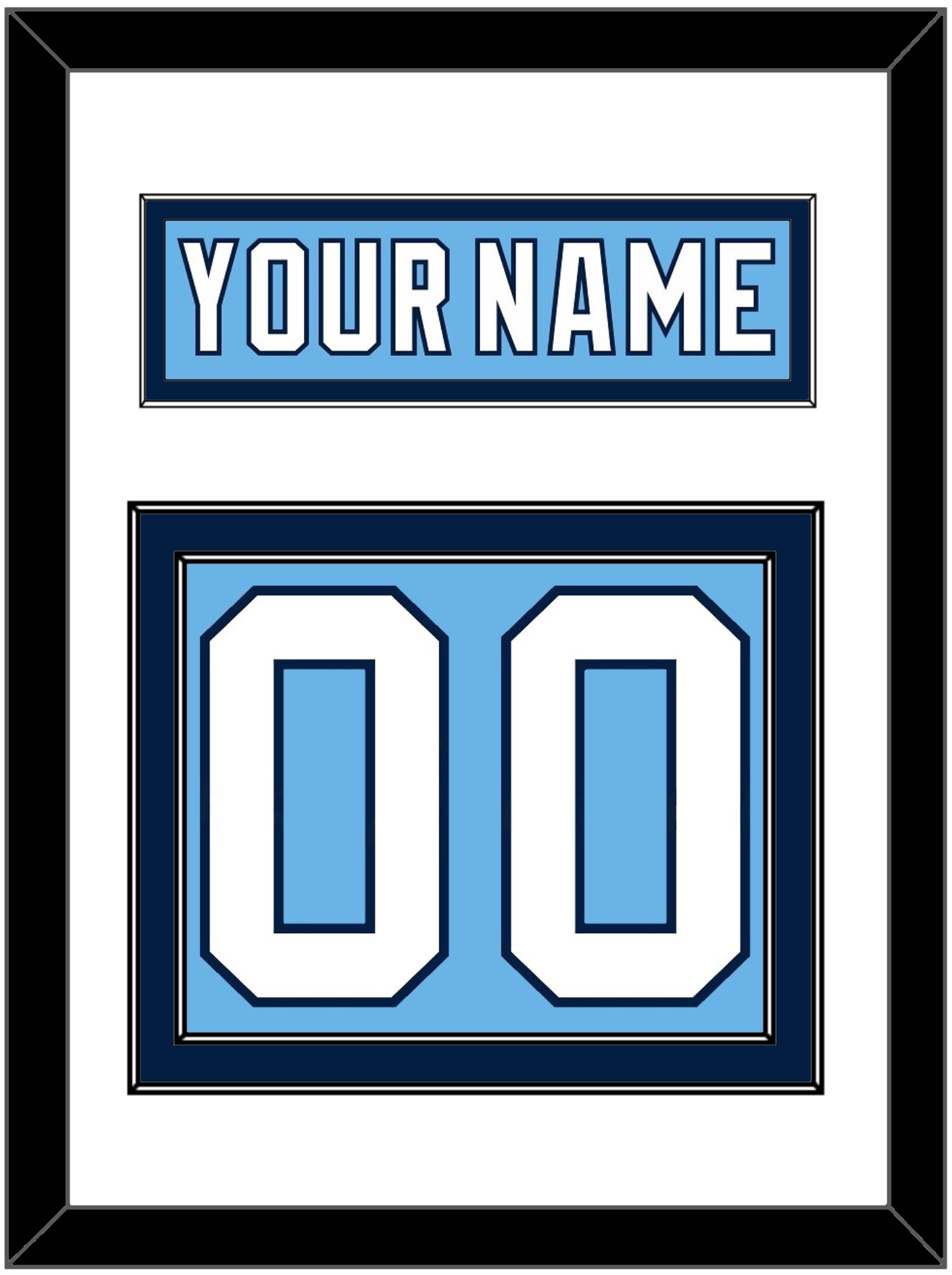Pittsburgh Nameplate & Number (Back) - Alternate Powder Blue (2008-2011) - Signature Tier 1