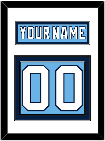 Pittsburgh Nameplate & Number (Back) - Alternate Powder Blue (2008-2011) - Signature Tier 1