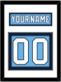 Pittsburgh Nameplate & Number (Back) - 2008 Winter Classic Powder Blue - Double Mat 1