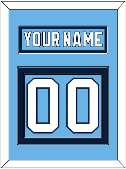 Pittsburgh Nameplate & Number (Back) - 2008 Winter Classic Powder Blue - Signature Tier 2