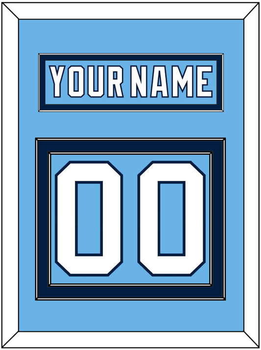 Pittsburgh Nameplate & Number (Back) - 2008 Winter Classic Powder Blue - Signature Tier 2