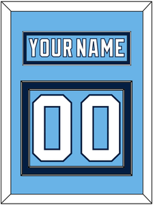 Pittsburgh Nameplate & Number (Back) - 2008 Winter Classic Powder Blue - Double Mat 2