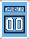 Pittsburgh Nameplate & Number (Back) - 2008 Winter Classic Powder Blue - Double Mat 2