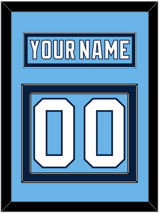 Pittsburgh Nameplate & Number (Back) - 2008 Winter Classic Powder Blue - Signature Tier 2