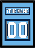 Pittsburgh Nameplate & Number (Back) - Alternate Powder Blue (2008-2011) - Double Mat 2