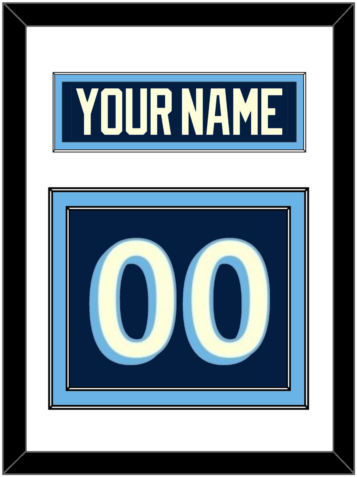 Pittsburgh Nameplate & Number (Back) - 2011 Winter Classic Navy Blue - Signature Tier 1