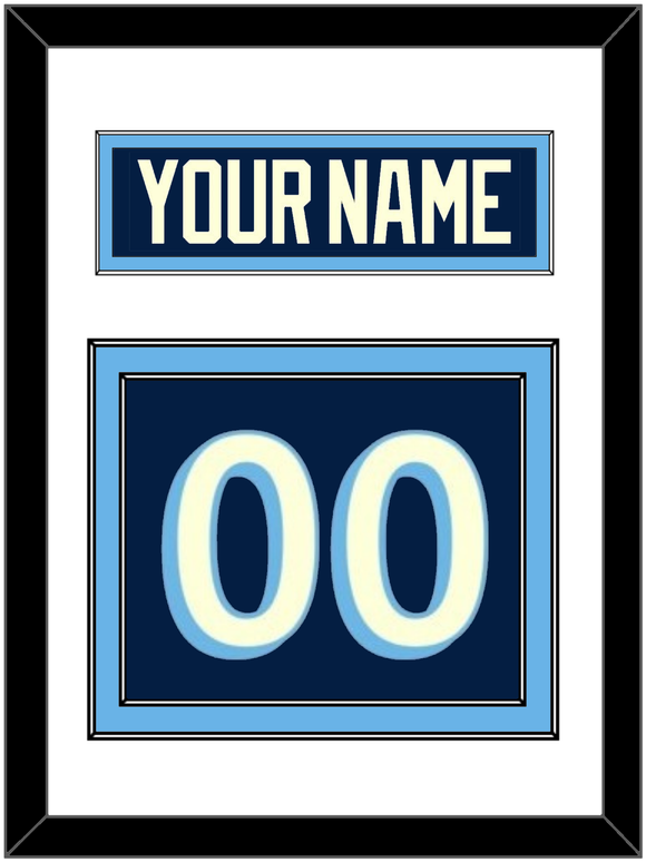 Pittsburgh Nameplate & Number (Back) - 2011 Winter Classic Navy Blue - Double Mat 1