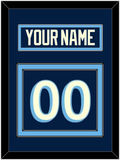 Pittsburgh Nameplate & Number (Back) - Alternate Navy Blue (2011-2013) - Double Mat 2