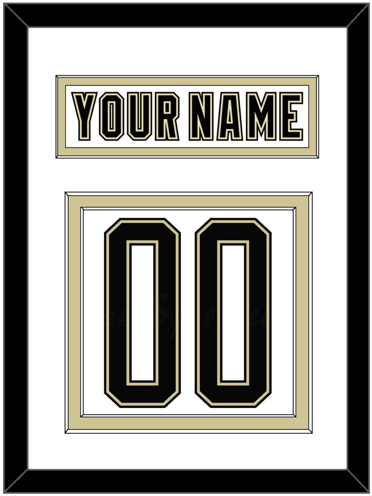Pittsburgh Nameplate & Number (Back) - 2014 Stadium Series White - Signature Tier 1