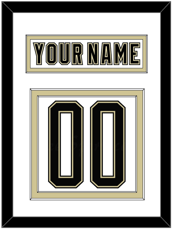 Pittsburgh Nameplate & Number (Back) - 2014 Stadium Series White - Double Mat 1