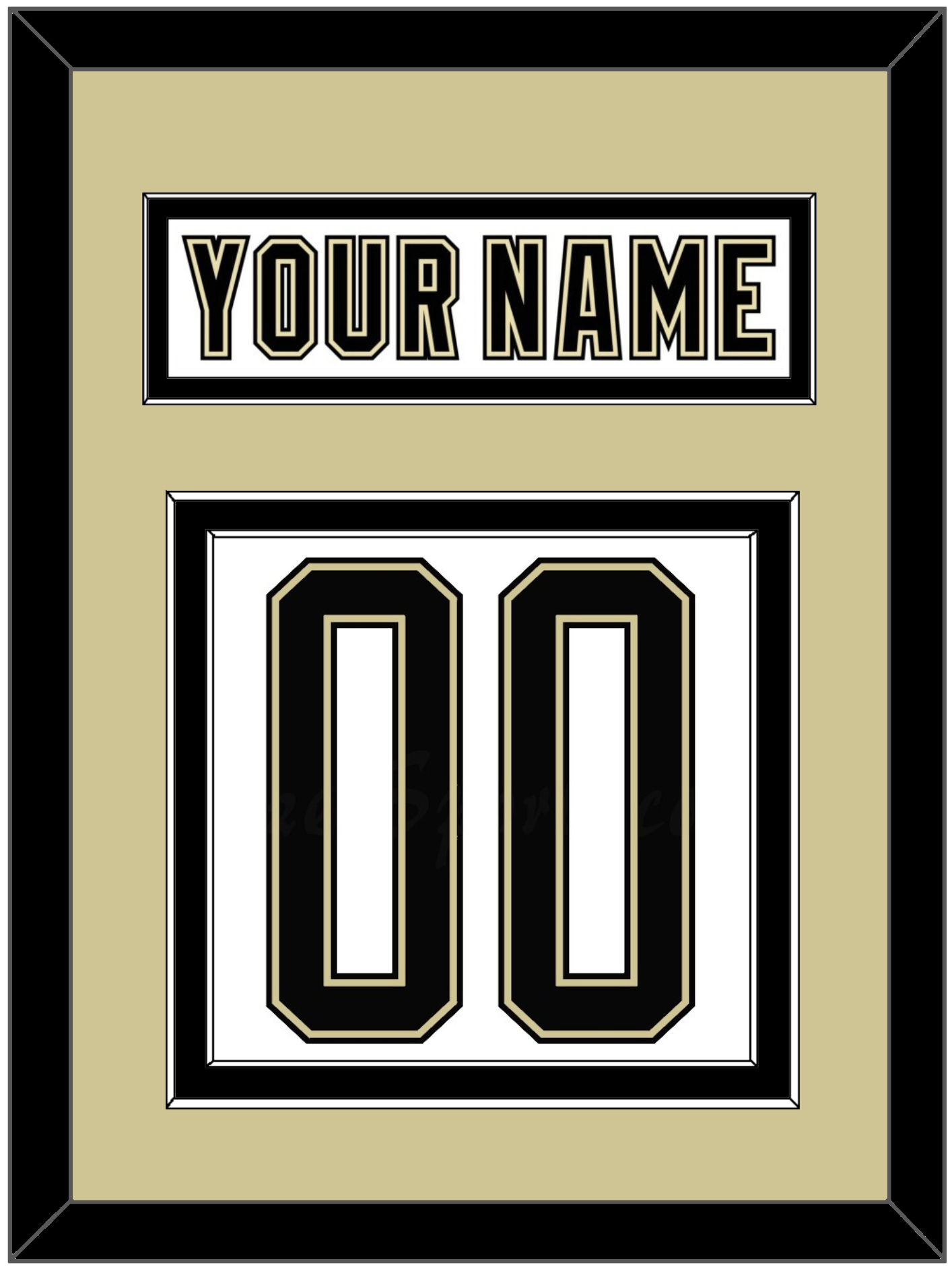 Pittsburgh Nameplate & Number (Back) - 2014 Stadium Series White - Signature Tier 2