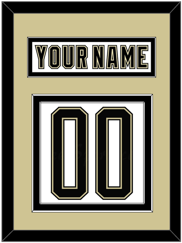 Pittsburgh Nameplate & Number (Back) - 2014 Stadium Series White - Double Mat 2