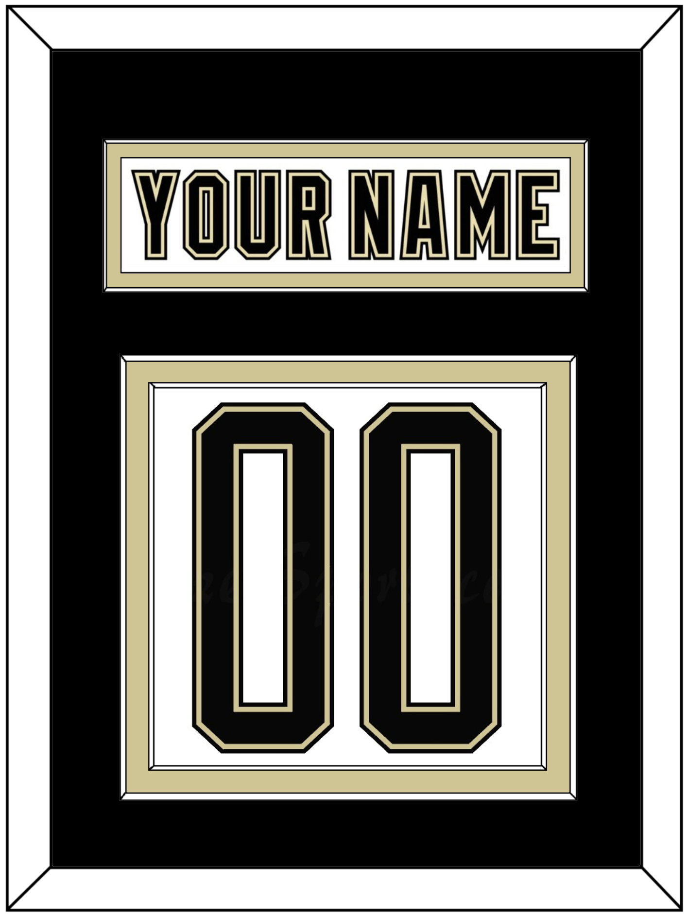 Pittsburgh Nameplate & Number (Back) - 2014 Stadium Series White - Signature Tier 3